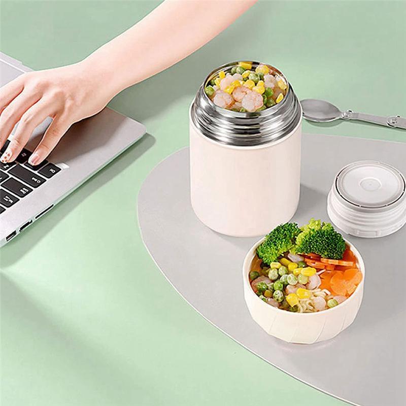 Recipiente Térmico 2026+, Recipiente Aquecedor de Aço Inoxidável 500ml, Marmita Térmica para Alimentos, Caneca Térmica, Recipiente para Alimentos para Sopa