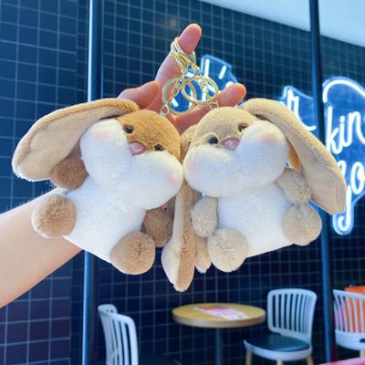 Yousheng Doll Pendant Plush Keychain Soft Lop-Eared Rabbit Pendant with 360 Degree Rotating Metal Buckle Healing Stuffed Keychain