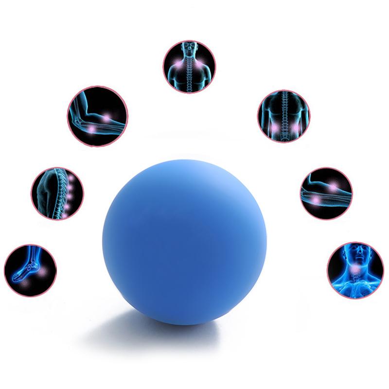 Massageball Yoga Faszien Gummi Runde Kugel Fußmassagegerät zur Muskelentspannung Alle Altersgruppen Blau