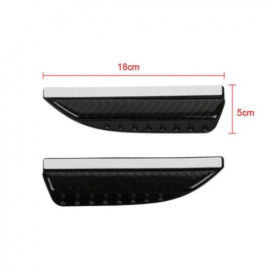 2x Carbon Fiber Cover Car Rear View Side Mirror Rain Visor Guard Accessories