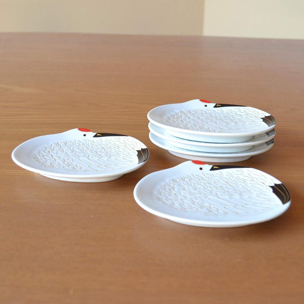 Neujahr Japanisch klein glücklich Arita goldfarbenes kleines Set mit Geschenkbox enthalten Geschirr, Geschirr, Teller, Kraniche, Anhänger, Ware, Kraniche, Teller, 5,