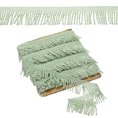 PATIKIL Green Fringe Trim, 11 Yards X 55mm, Curtain Tassel Fabric Trim for Curtains, Sofas, Clothing, DIY Decorative Sewing