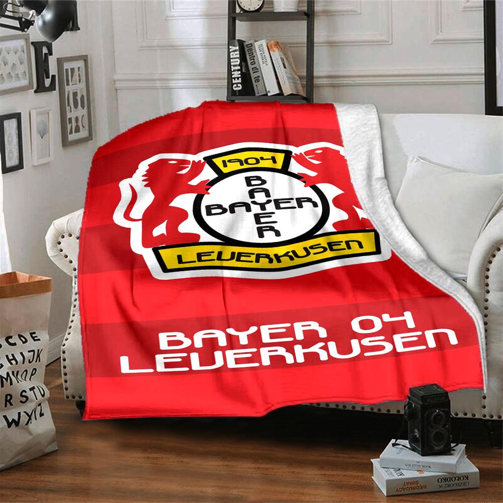 Bayer Leverkusen Theme Printed Blanket - Perfect for Couch, Bed, Travel & Outdoor Use | Machine Washable, Cozy & Durable.