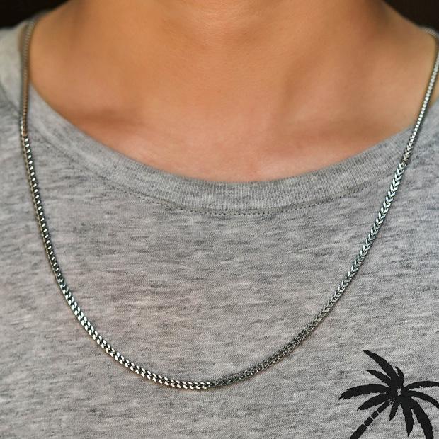 

3mm Gold/Copper Color Mens Braided Necklace Chain Stainless Steel for Women Men Choker High Quality Metal Jewelry Accessory Gift 41cm 16 inch