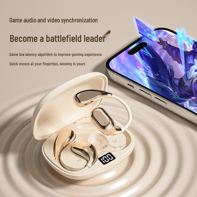 S86 Ear-hook Bluetooth Earbuds: Seamless Fit, High-Quality Sound, Sports & Gaming, Low Latency, Long Battery Life