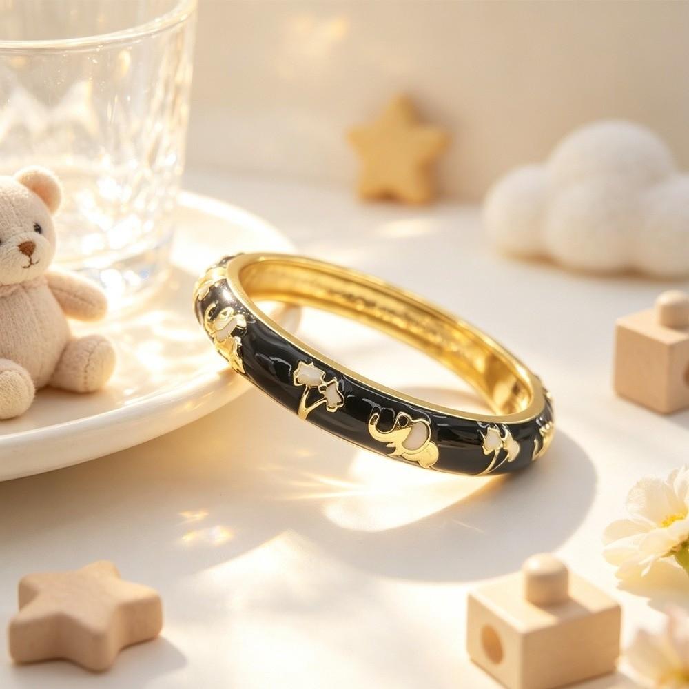 Enamel Butterfly Crystal Bracelet Colorful Children Flower Bangle  Birthday