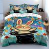 Rabbit, hat, stars pattern. Bedding sets Duvet cover sets Duvet covers Pillowcases(1 * Duvet Cover 2 * Pillowcases without duvet insert)