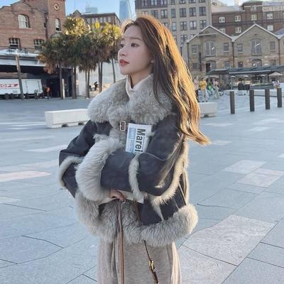 Winter New Imitation Lamb Fur Coat Women's Fur Fur Body Locomotive Suit Small Thickened Top Trendy