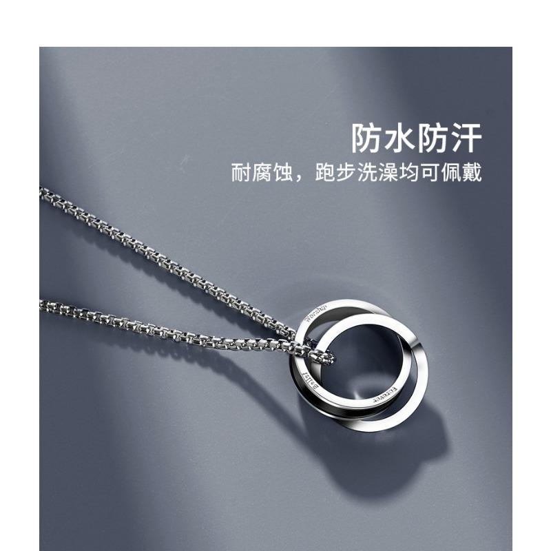 Men Hip Hop Personal Pendant Titanium Steel Versatile Sweater Chain Jewelry Accessory