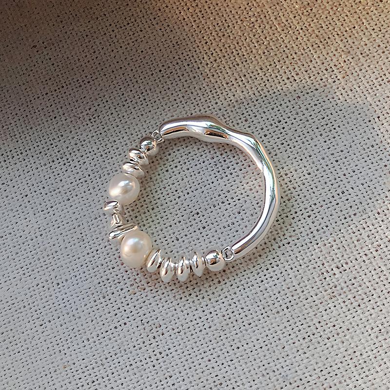 

Новые кольца из стерлингового серебра 925 пробы 2025 года для женщин, обручальное, свадебное, регулируемое кольцо с пресноводным жемчугом, роскошные украшения, подарок на день рождения