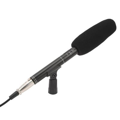 Short Shotgun Microphone, 3-Pin XLR Camera Microphone Cardioid Condenser Interview Microphone with 6.5mm Adapter, Two Pickup Modes