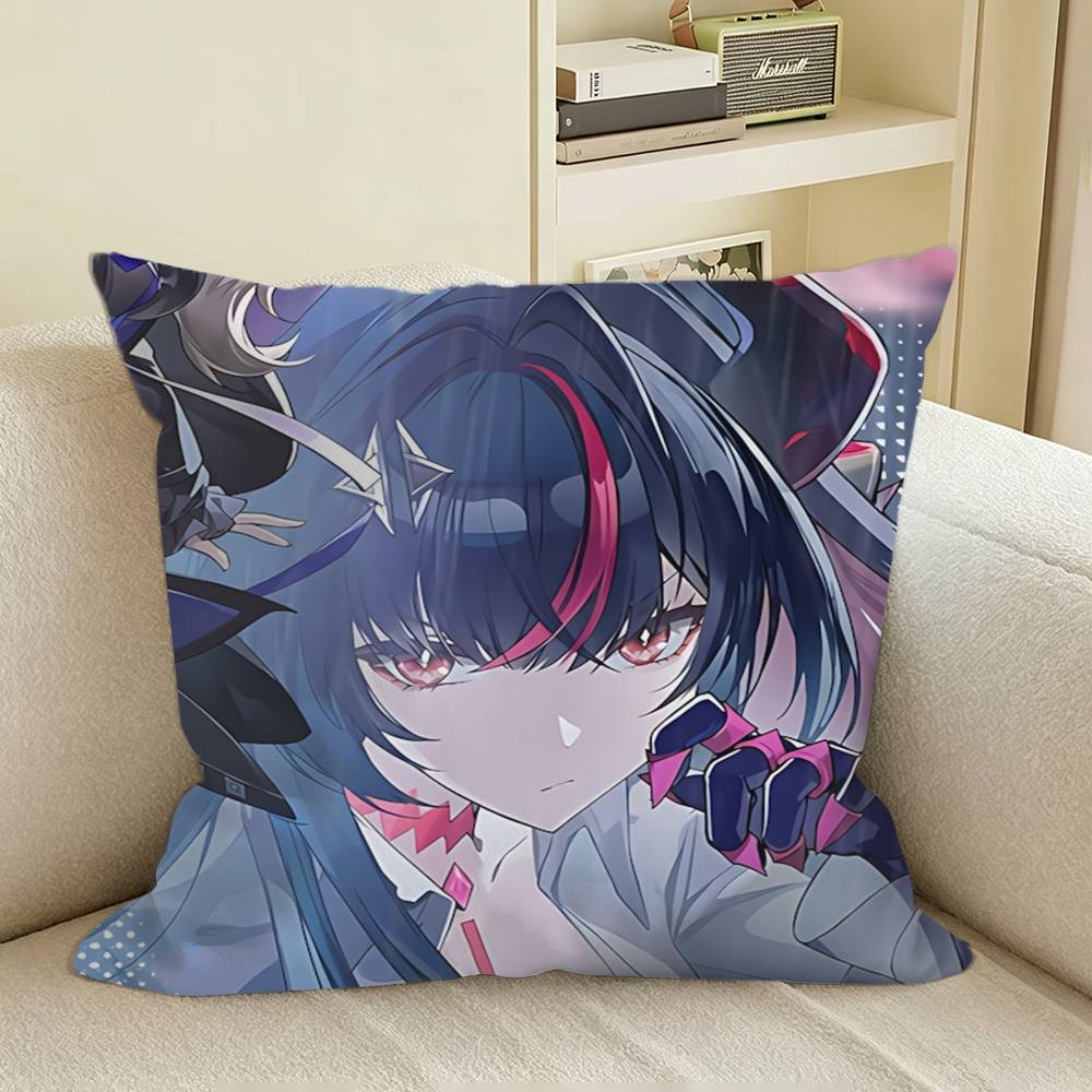 NTE Game S-Shinku Neverness to Everness  Square Sofa Pillow Cover Solid Color Living Room Home Decor Cushion Case