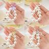 Metal Bow Pearl Keychain Phone Pendant Bag Pendant Phone Lanyard Accessories For Women Girls Sweet Decoration Gifts