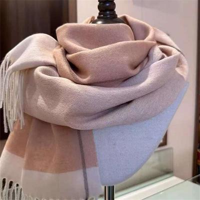 High Quality Soft Warm Thick Scarf Women Men  Wool Double-Sided Tassel Muffler Male Female Thermal Classic Shawl Ladies