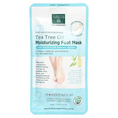 ProOrganic, Feuchtigkeitsspendende Fußmaske, Teebaumöl, 1 Paar, 16 ml(0.54 fl oz)