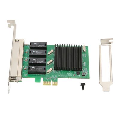PCIE NIC Network Card 4 RJ45 Ports PCI Express Ethernet LAN Adapter for Windows Server for Linux