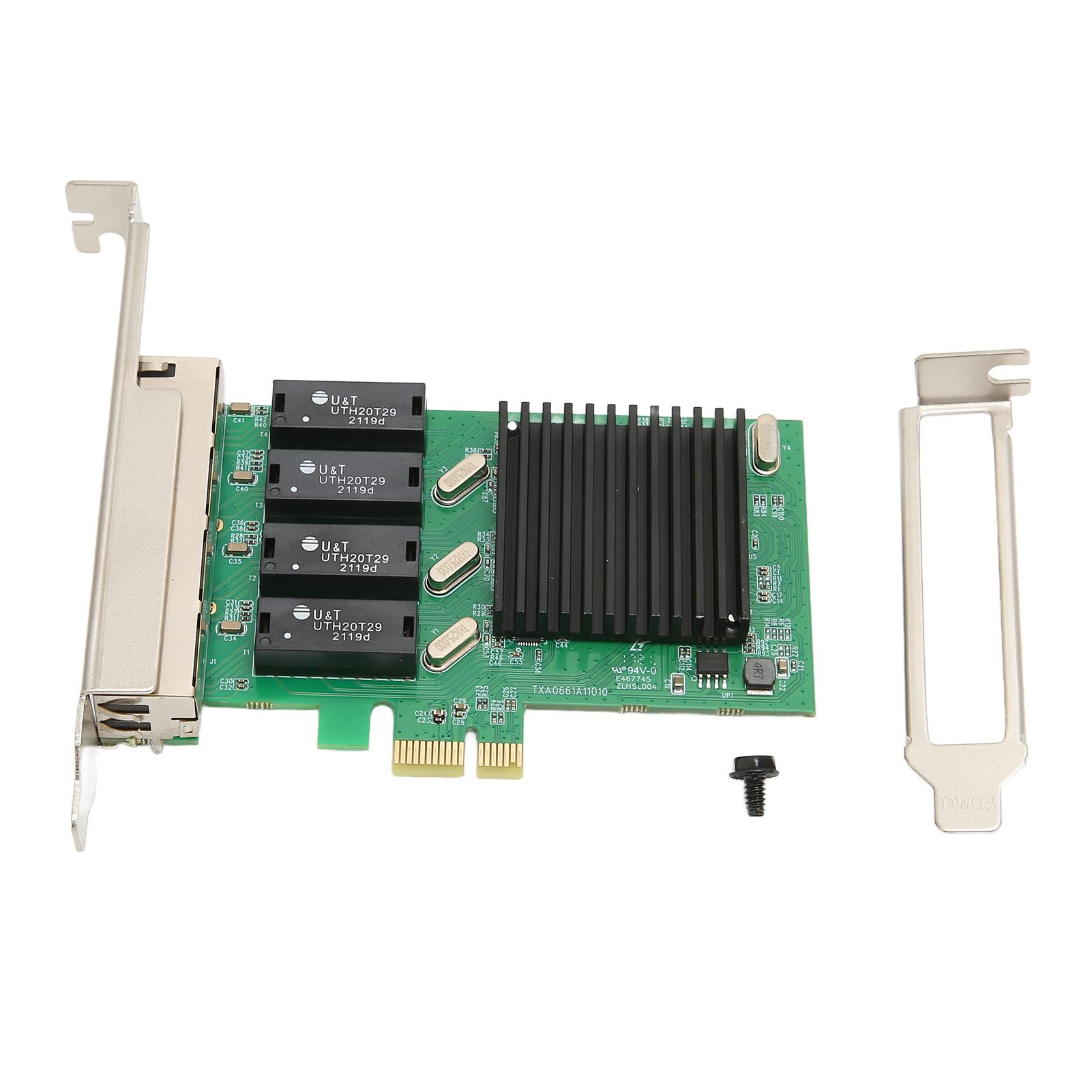 

PCIE NIC Network Card 4 RJ45 Ports PCI Express Ethernet LAN Adapter for Windows Server for Linux