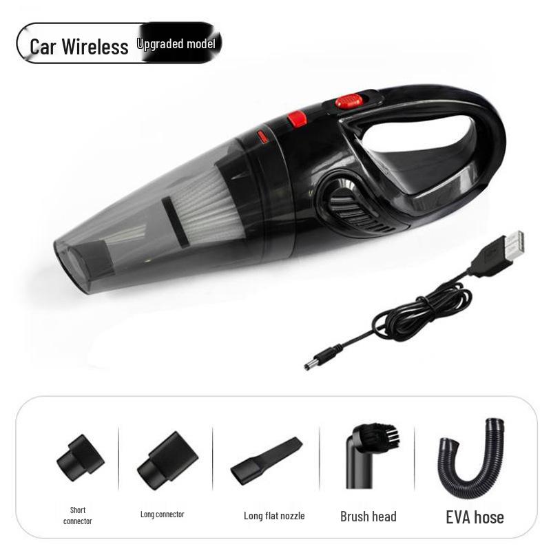 Rechargeable High-Power Wireless Handheld Car Vacuum Cleaner with Strong Suction for Hair