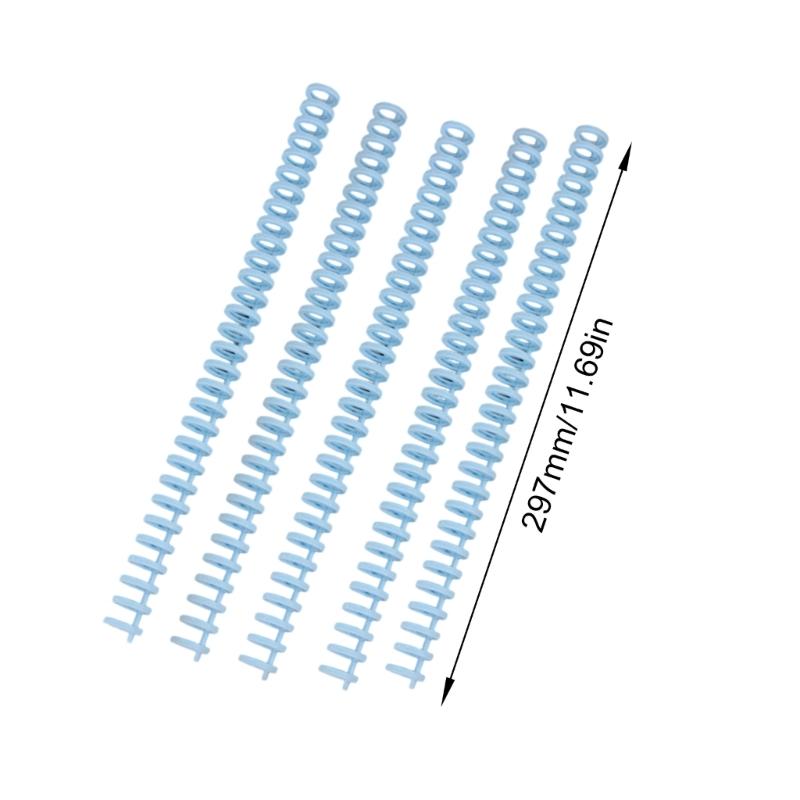 5Pcs 12mm Plastic Binding Comb 30 Rings Binding Coil 30-Rings Binder Spine for Refillable Journal Planner Notebook