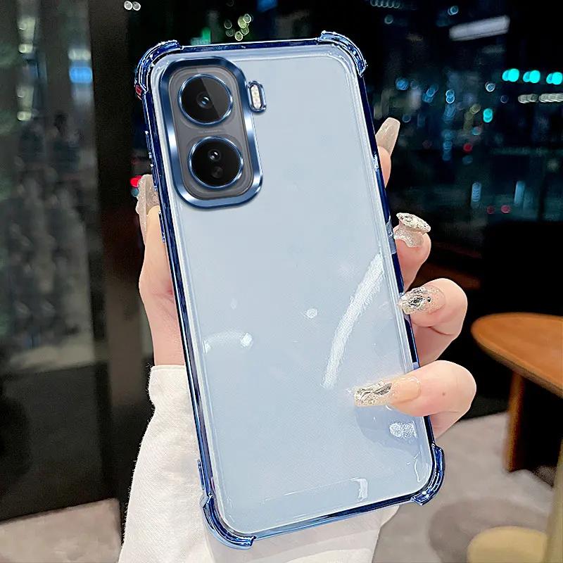 Four Corners Anti-shock Protection Cases For VIVO IQOO Neo 11 Plating Lens Protection Film Cover Bumper For IQOO Neo11
