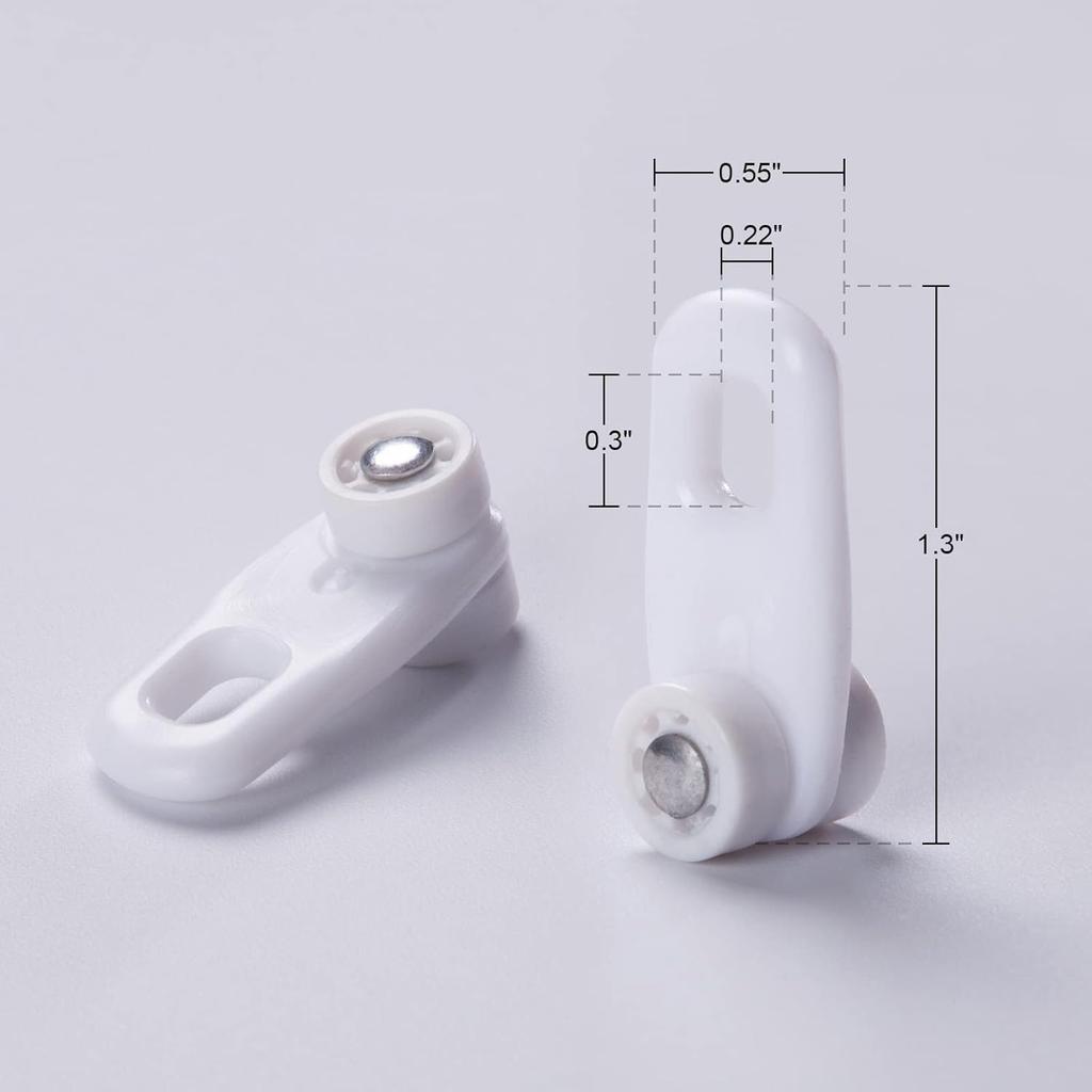 ACMEART Ceiling Curtain Track Rollers,Plastic Curtain Rail Pulley,Suitable for B09MCY5KH8 and B09MCXJB4G,White 10 Pieces