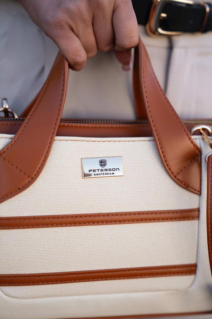 Torba damska PTN Forsycja-1306 Ecru-Brown