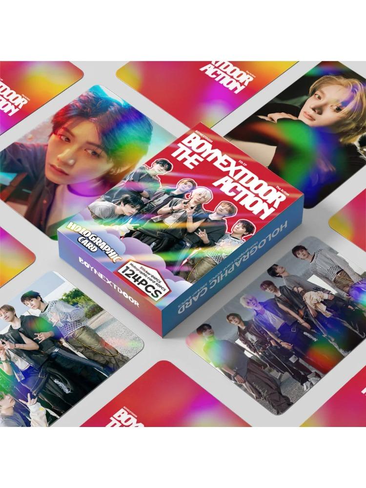 92/124ks/sada Kpop Idol BOYNEXTDOOR Nové album HD Tištěné Laserové Lomo Karty SUNGHO WOONHAK LEEHAN Pocards Nálepka Dárky pro fanoušky @