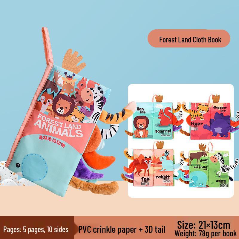 Cross-border Tear-Resistant Children's Cloth Book: Crinkle Paper Educational Toy for Early Childhood Development