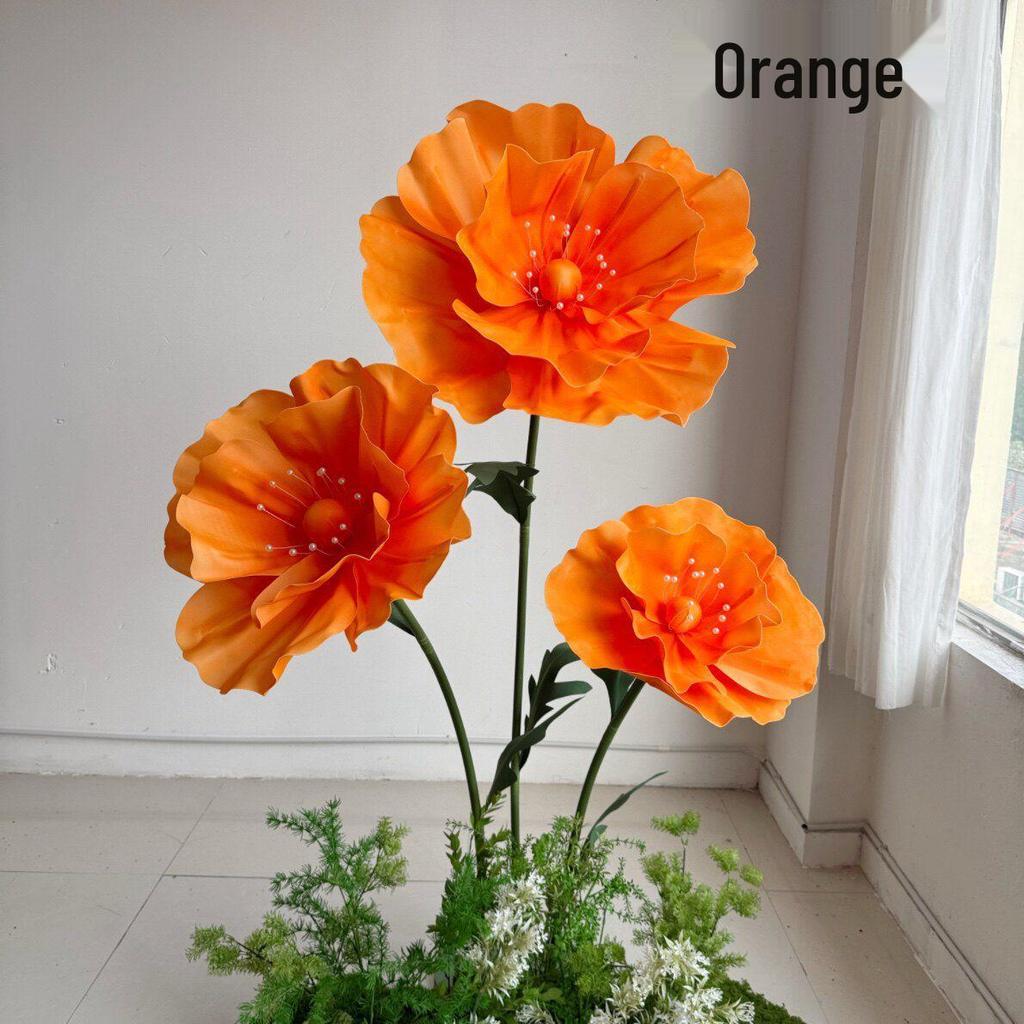 Large Foam Paper Flower Stands for Wedding, Event, or Window Display Decor