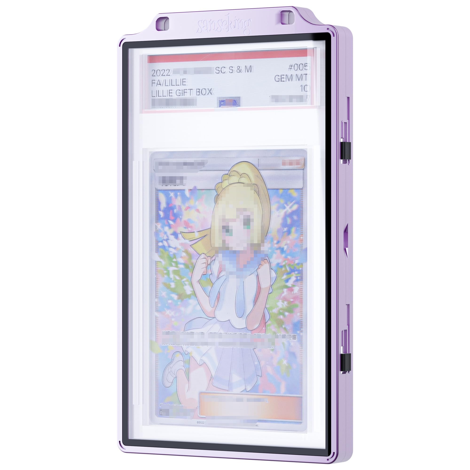 

[Sanseking] 35PT PSA Standard Card Magnetic Card Case Collector Card Case Matte Metal Frame UV Shield Card Case Suitable for Ball Cards