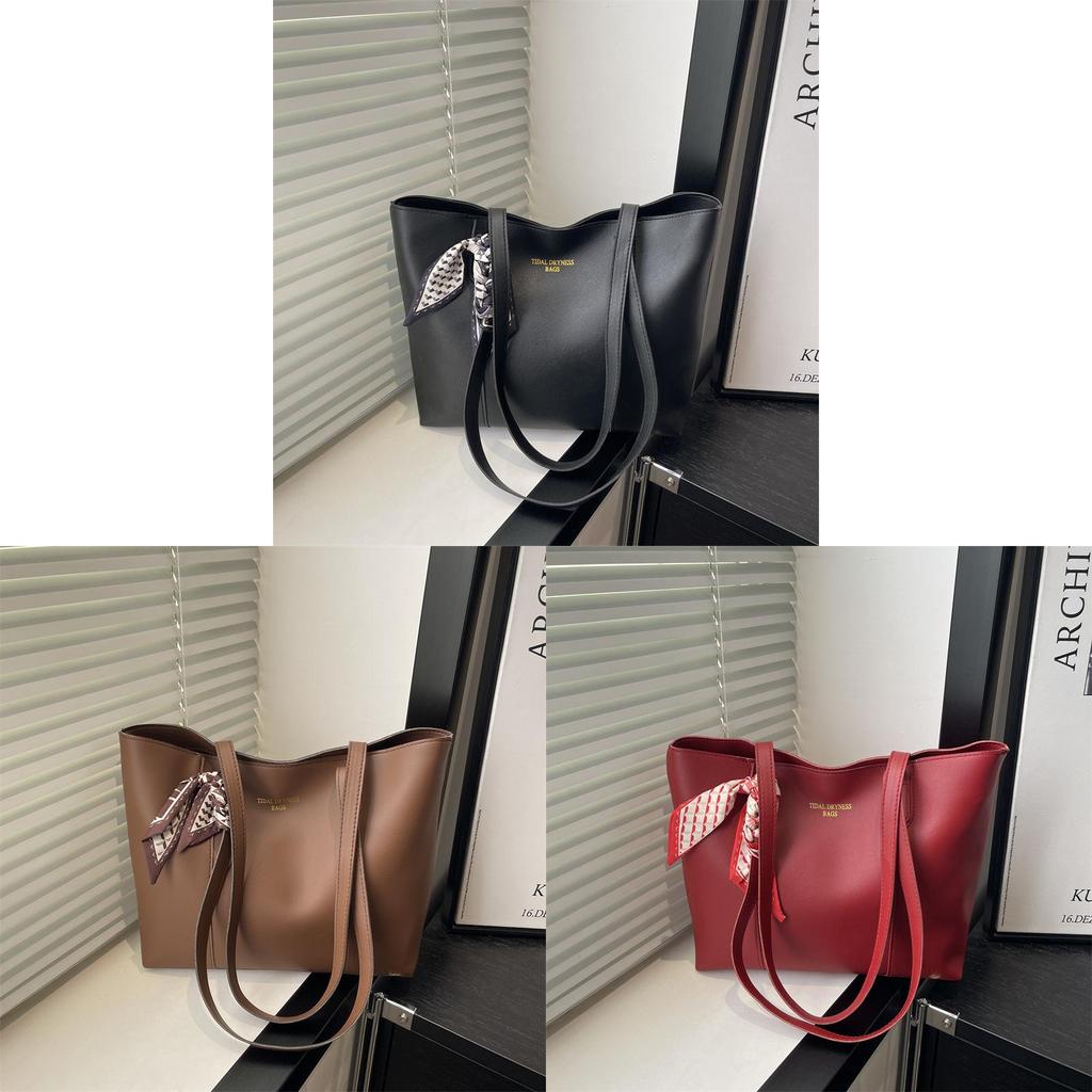 Womens Large Pu Tote Bag With Double Straps And Zipper Closure For Daily Use