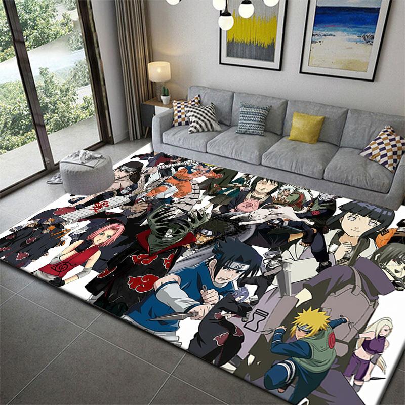 Naruto Legendary Scene Pattern Rug Durable Non-Slip Carpet for Bedroom Game Room