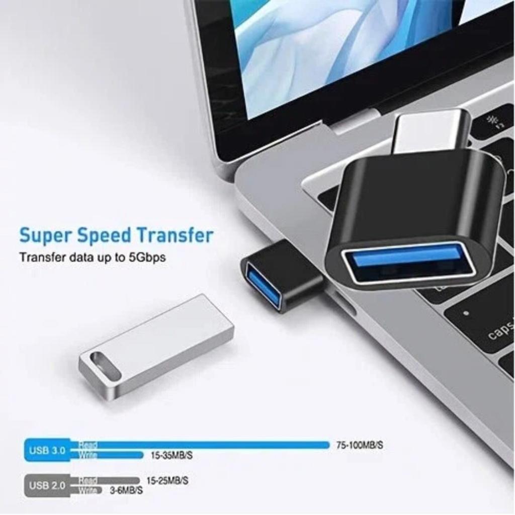 4-in-1 USB C Adapter Kit – USB-C To USB-A Male & Female, Mini USB To Type-C, Lightning, OTG Travel Set (4/8 Pack)