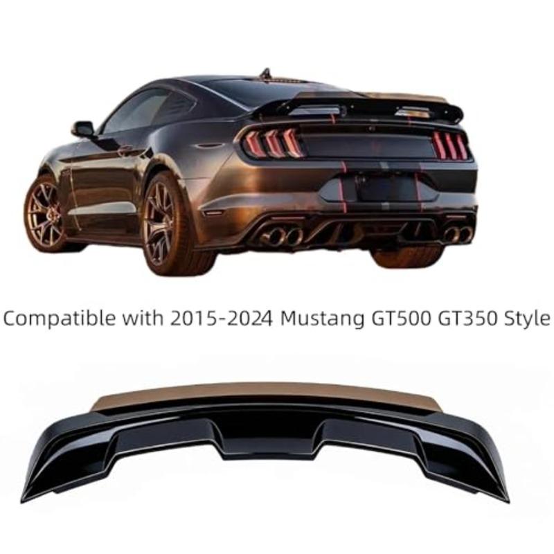 Wicker Bill Spoiler Wing Compatible with 2015-2024 Mustang GT500 GT350 2-Door Coupe Models Smoke Gurney Flap Car Spoiler Wing G