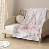 1pc Pink Candy House Design Blanket ,Sofa, Bed, Travel, Lunch Break, Flannel Blanket.