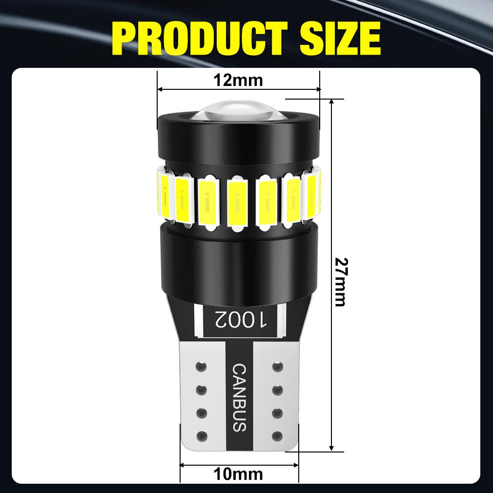 2pcs Canbus W5W T10 LED Bulbs 3014+3030 18SMD 194 168 LED Car Interior Map Dome Lights Parking Light Auto Signal Lamp 6000K 12V Bulbs 7