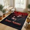 Personalized Crystal Velvet Carpet,The Weeknd Custom Printed Name, Plush Area Rug For Home Indoor Decor