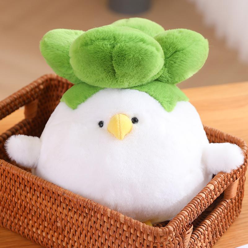 Kawaii Chicken Cabbage Plushies Stuffed White Bird Vegetable Plush Toys For Kids Lovely Girls Birthday Gifts Soft Animal Toy