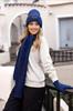 Malus Universal Set Hat with Scarf Navy Blue