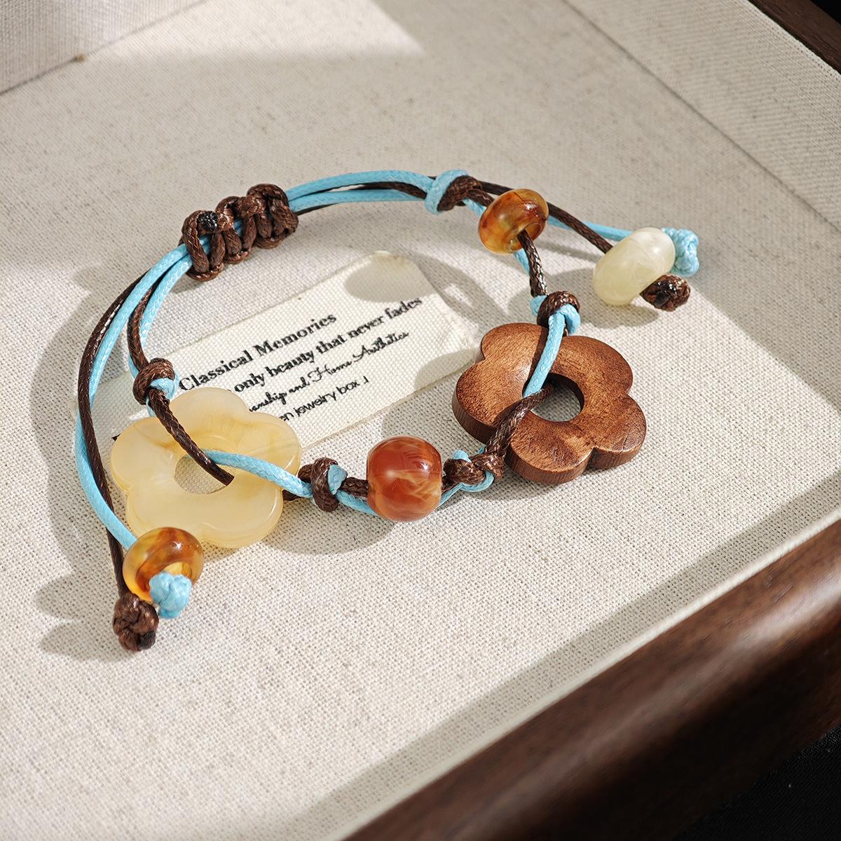 Maillard Double-Layer Ethnic Pull-String Bracelet - Bohemian Style Niche Jewelry