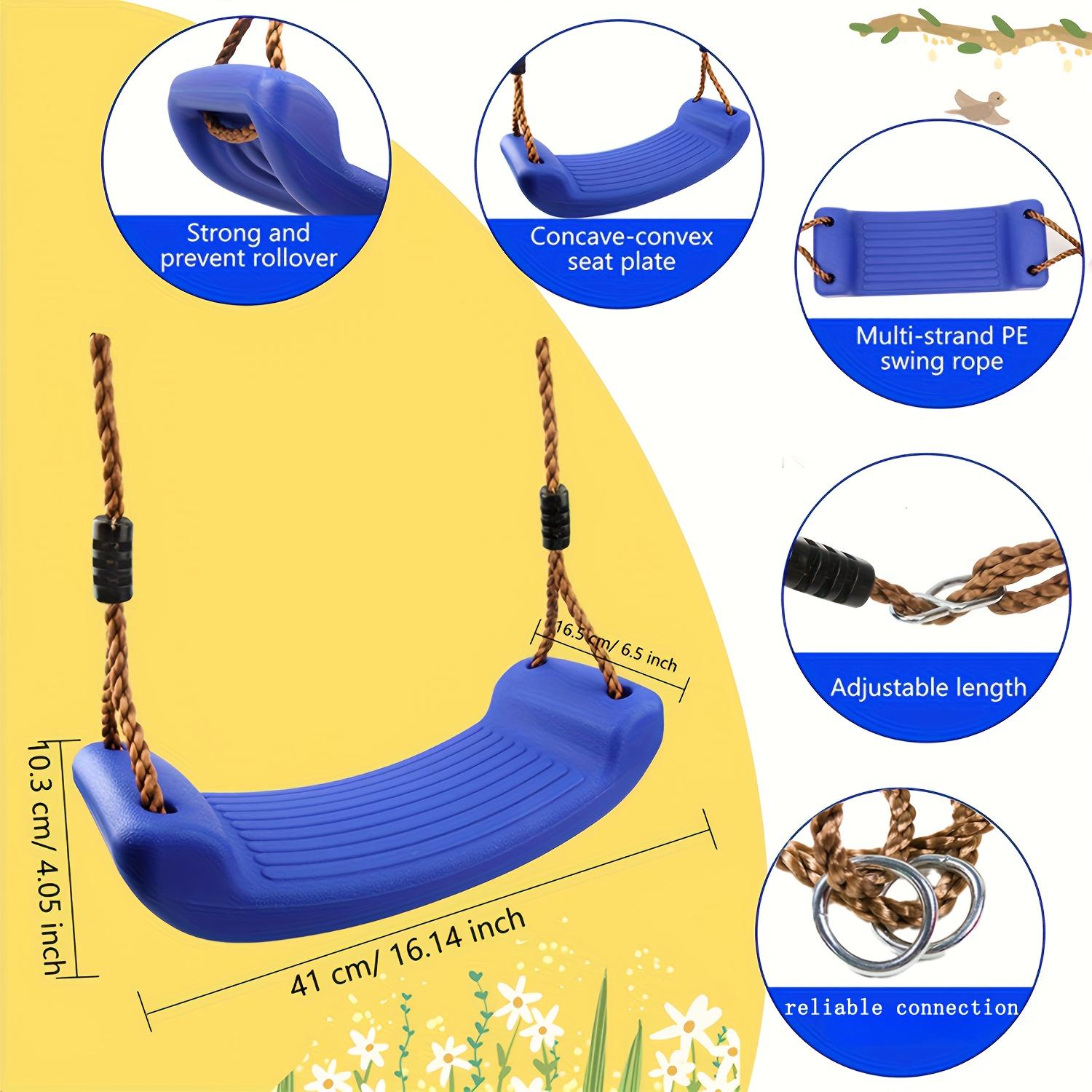 

Adjustable Adult Swing Chair for Garden & Patio | No Tools Needed Installation, Soft Rope & Plastic Design | Red Outdoor Hanging