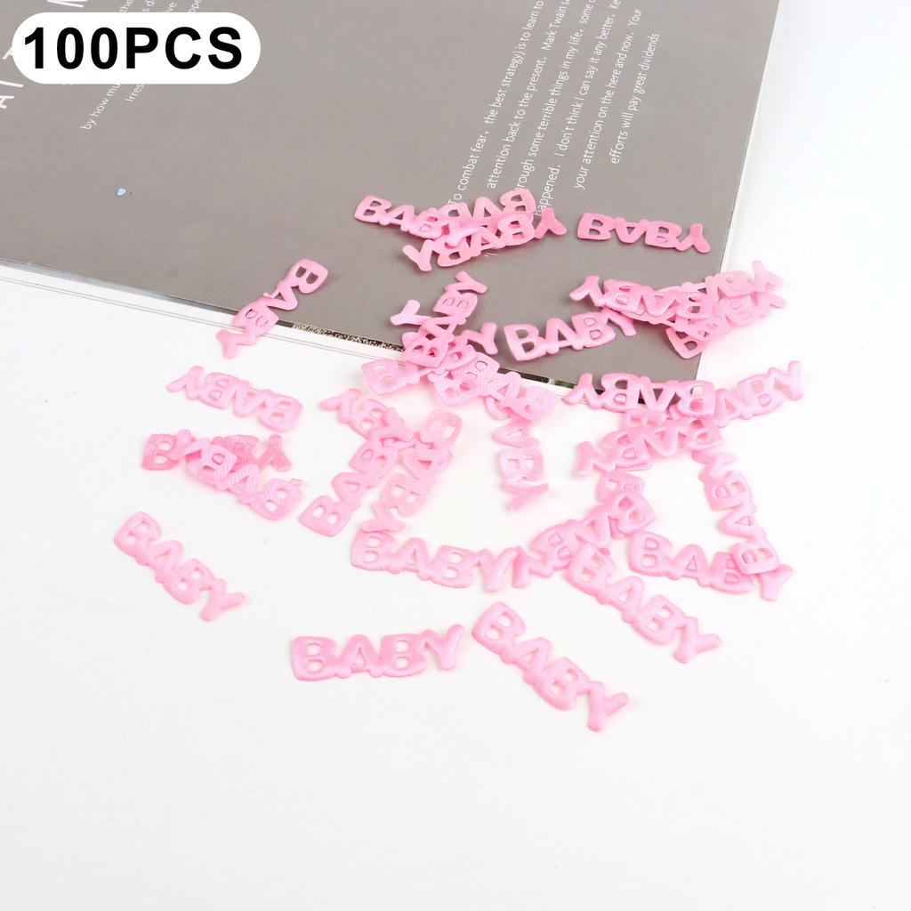 100Pcs Baby Shower Birthday Party Decorations Sponge Cloth Letters Baptism Photo Props