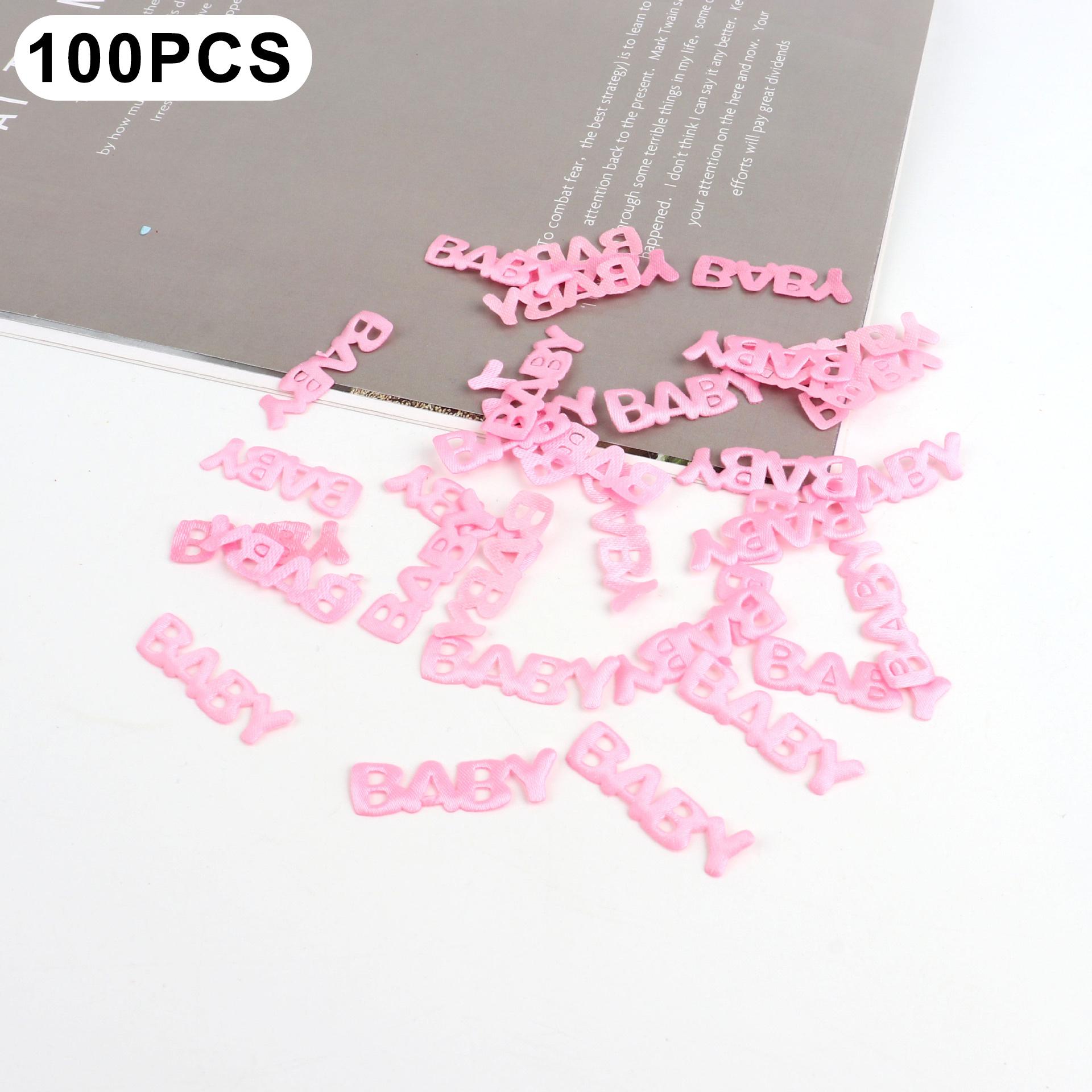 

100Pcs Baby Shower Birthday Party Decorations Sponge Cloth Letters Baptism Photo Props