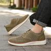 New Lightweight Lace-up Casual Men's Shoes Large Size 48 Breathable Fly-woven Loafers