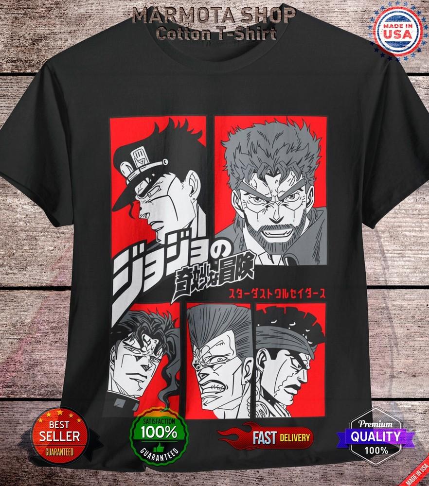 

Jotaro Joseph Kakyoin JoJo s Bizarre Adventure Shirt Anime JJBA Tee T-Shirt Toon 4XL