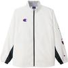 Champion Long Sleeve Windbreaker Size with Logo Men's Jacket, C3-USC15, White, XL, Warm, Water-Repellent, Windproof, One-Point