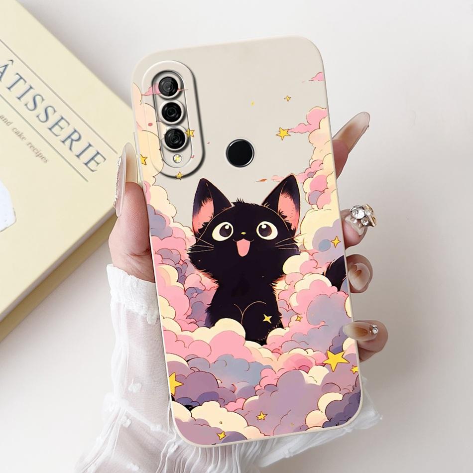 For Huawei Y6p MED-LX9 MED-LX9N New Cute Rabbit Cat Cartoon Case For Huawei Y6P 2020 Lens Protective Soft Silicone Phone Cases