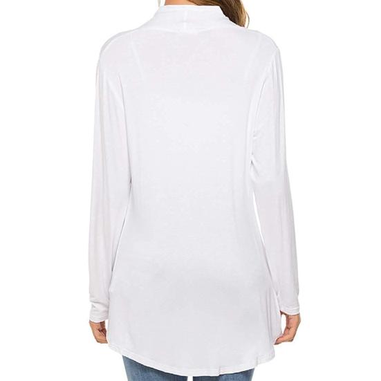 Women Coat Thin Soft Breathable Slim Fit Solid Color Friendly to Skin