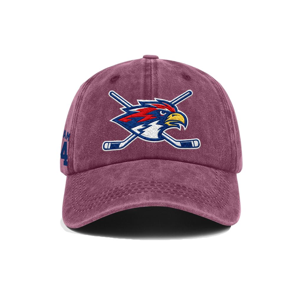 Washed Cotton Baseball Cap Soft Top Vintage Style Adjustable Back Closure Embroidered Logo Casual Outdoor Sports Hat for Daily Wear
