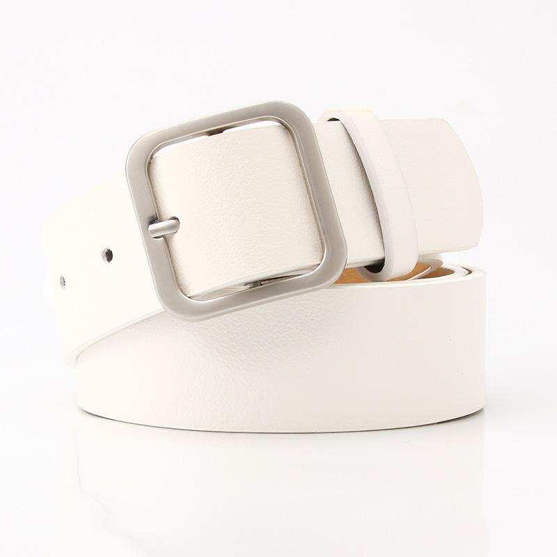 This New Korean-style Women's Belt Is Retro, Simple and Versatile. It Features A Square Buckle and Pu Leather, Making It A Popular Belt for Women